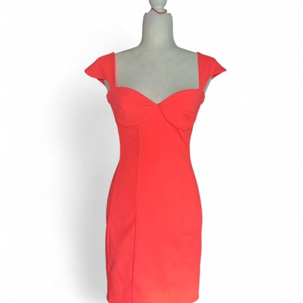 Torn by Ronny Kobo Women's Neon Orange Cocktail Dress XS